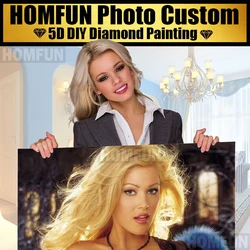 Pittura diamante HOMFUN 5D fai da te! Personalizzato privato! Foto personalizzata! Crea il tuo regalo con ricamo a diamante con trapano completo e pittura con diamanti