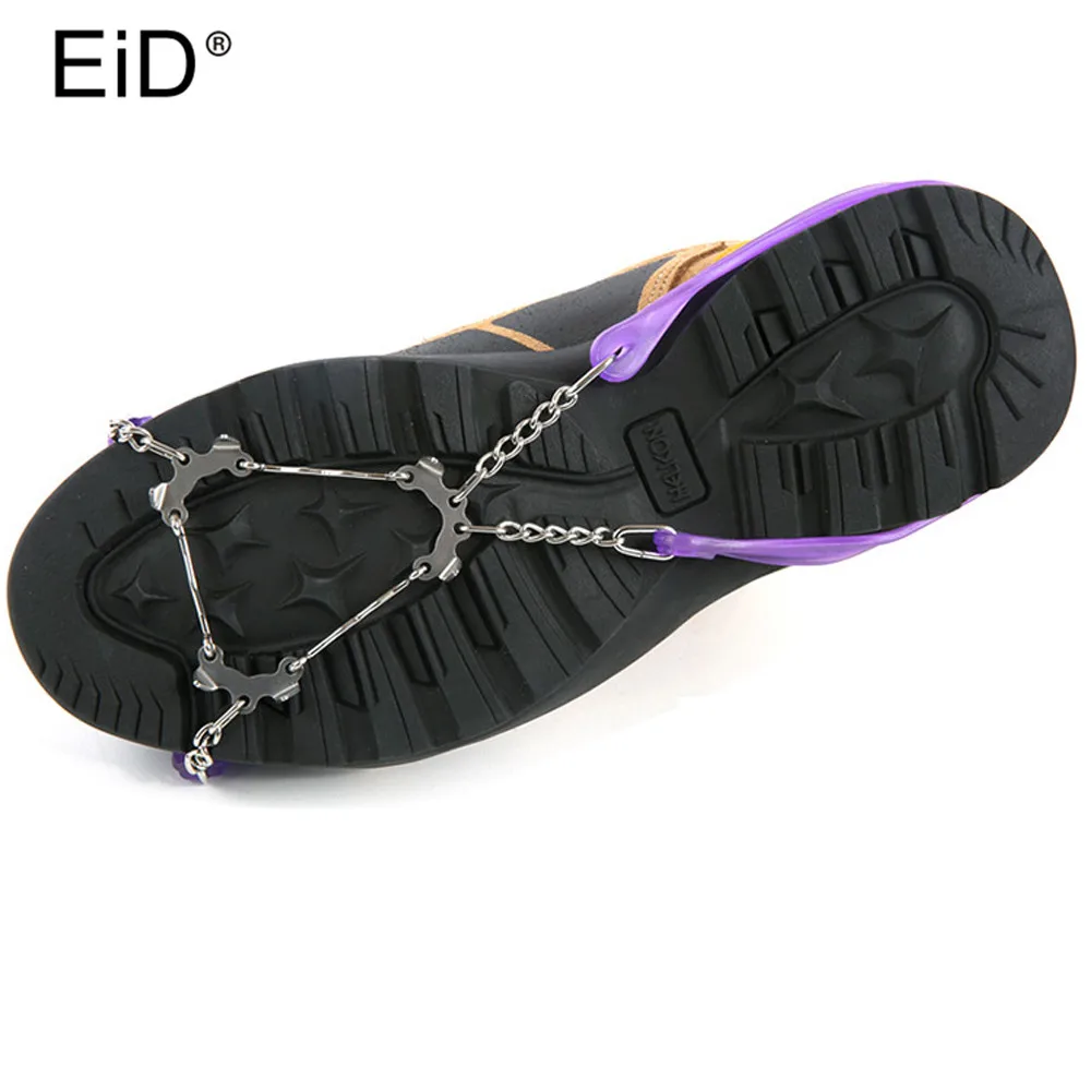 EID-zapatos antideslizantes para escalada en hielo, tacos de agarre universales de 6 tachuelas, cubierta de pinza de hielo antideslizante para exteriores, crampones de invierno