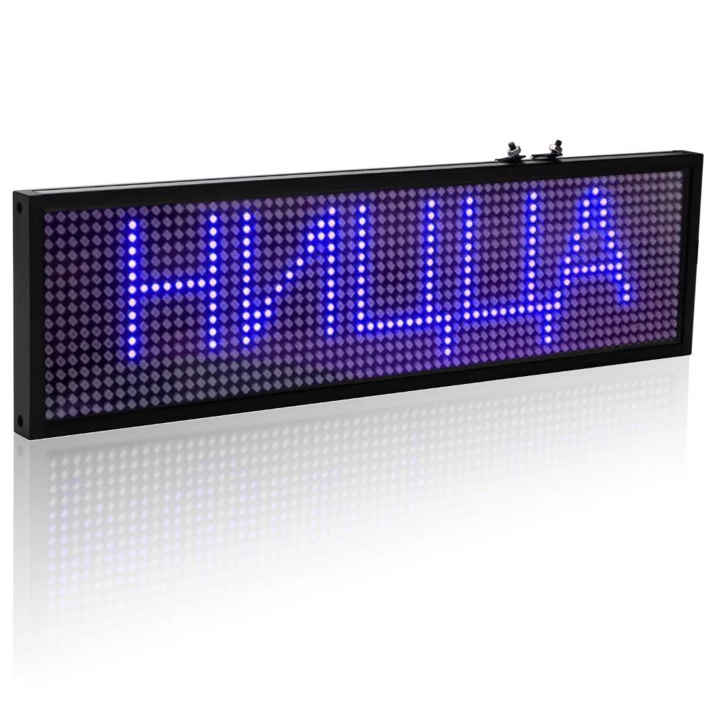 Panneau d'Affichage LED SMD P5 Bleu de 34cm avec Télécommande WIFI, Message Défilant Programmable pour les Entreprises