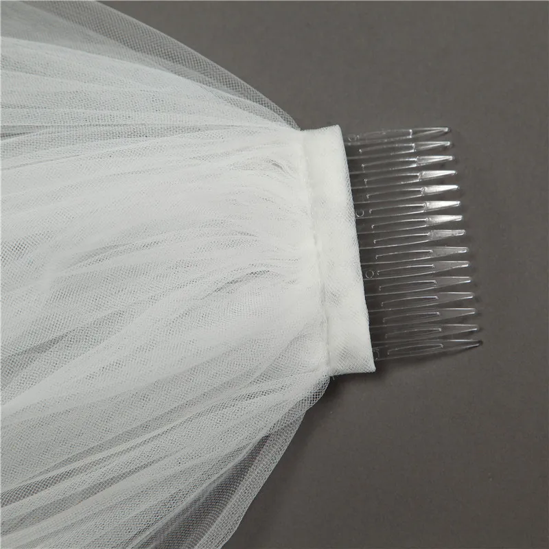 Bridal Veil Long 3.5M Two Layer Lace Edge Wedding Veil with Comb for  Tule Mariage Wedding Accessories