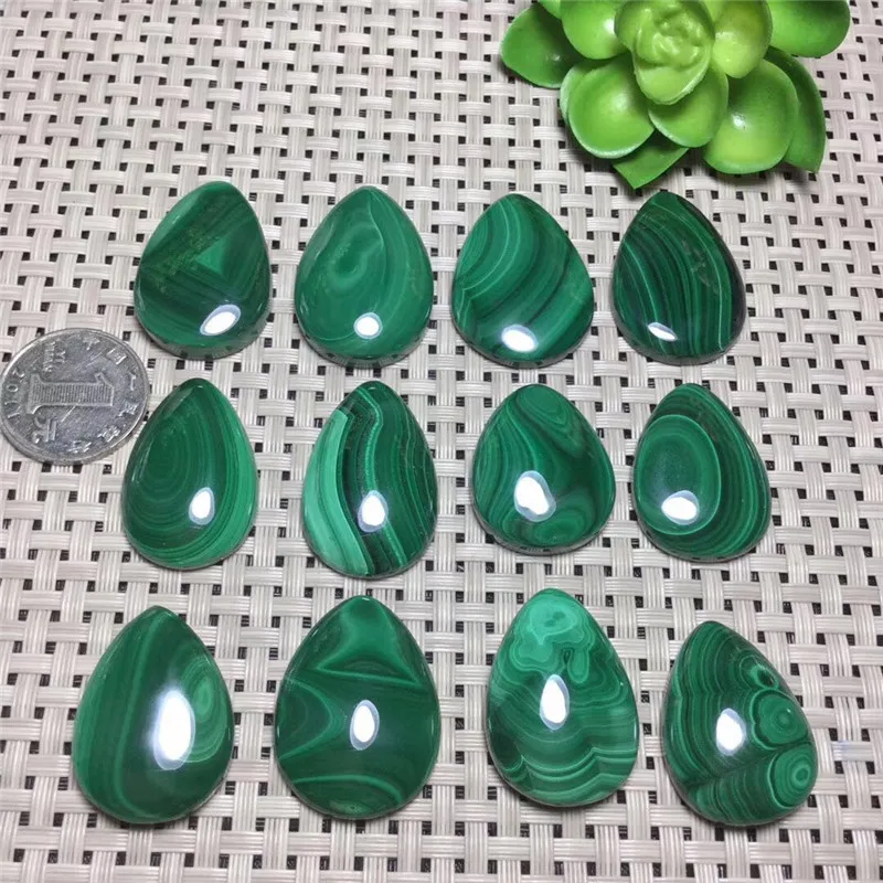 Real Natural Polishing Green Malachite Raw Quartz Stone Pendant For Necklace 1pcs