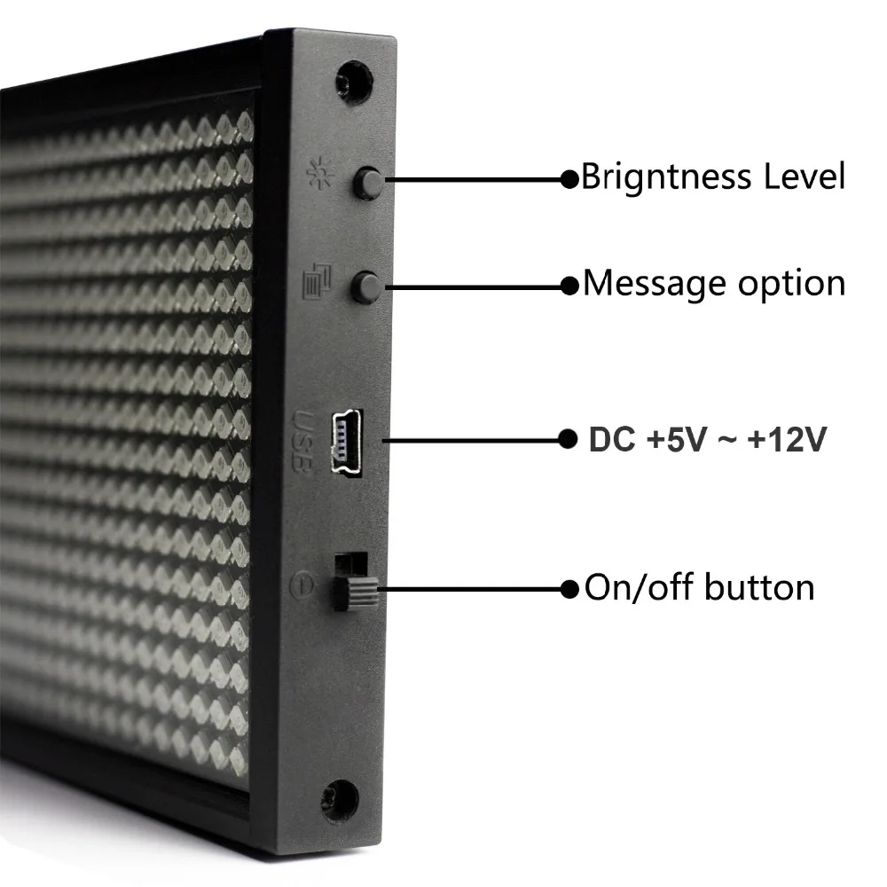Panneau d'Affichage LED SMD P5 Bleu de 34cm avec Télécommande WIFI, Message Défilant Programmable pour les Entreprises