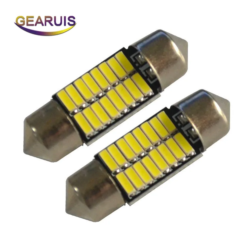 

4 шт. Фестон 31 мм 36 мм 39 мм 41 мм свет 70MA c5w 16 SMD светодиод 4014 Автомобильные купольные лампы для чтения Автолампы Лампы для стайлинга автомобилей 12 В