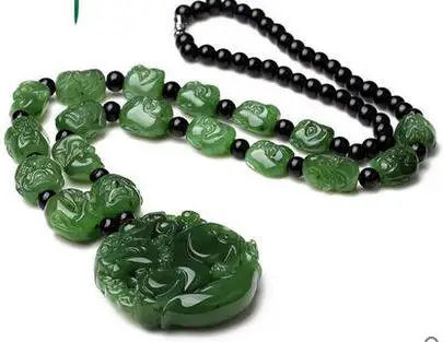 Xinjiang Hetian jadeite Jadeite Overlord Pendant Natural Jadeite Men 18 Arhat Necklace Pendant