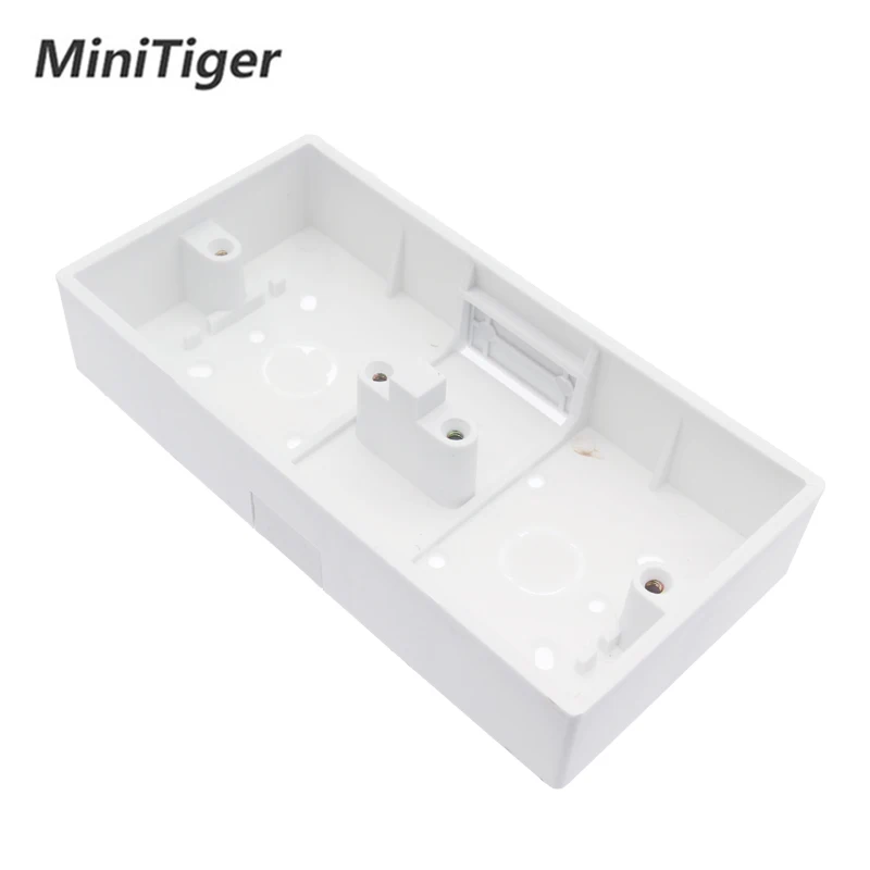 Minitiger-caja de montaje externa de 172mm x 86mm x 33mm para interruptores o enchufes de doble toque tipo 86, aplicable para cualquier posición de