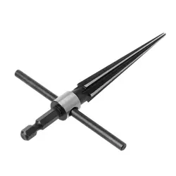 3-13mm Bridge Pin Hole Hand Held Reamer T Handle Tapered 6 Fluted Chamf Reaming Woodworker Cutting Tool Core Drill Bit Drop Ship
