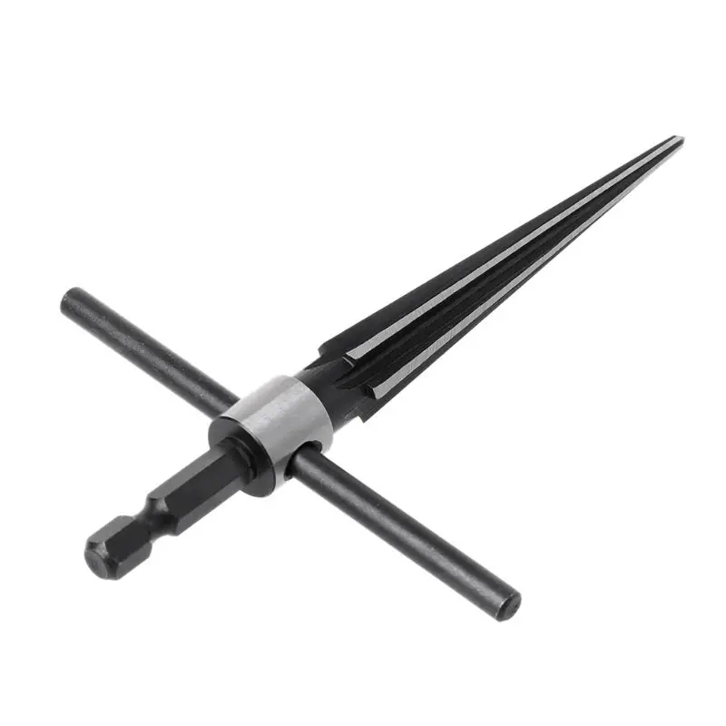 3-13mm Bridge Pin Hole Hand Held Reamer T Handle Tapered 6 Fluted Chamf Reaming Woodworker Cutting Tool Core Drill Bit Drop Ship