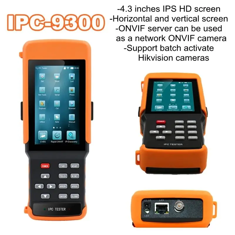 

(1 Set) Free shipping High quality 4.3"IPS Handle Horizontal Vertical IPC HD Video Monitor Network Camera Tester