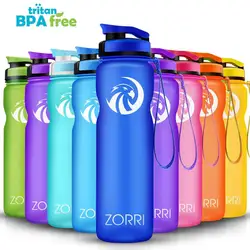 ZORRI Portable Sports Water Bottle BPA Free Plastic Outdoor Travel Carrying Bottle Leakproof Drinkware Gourde Botella De Agua