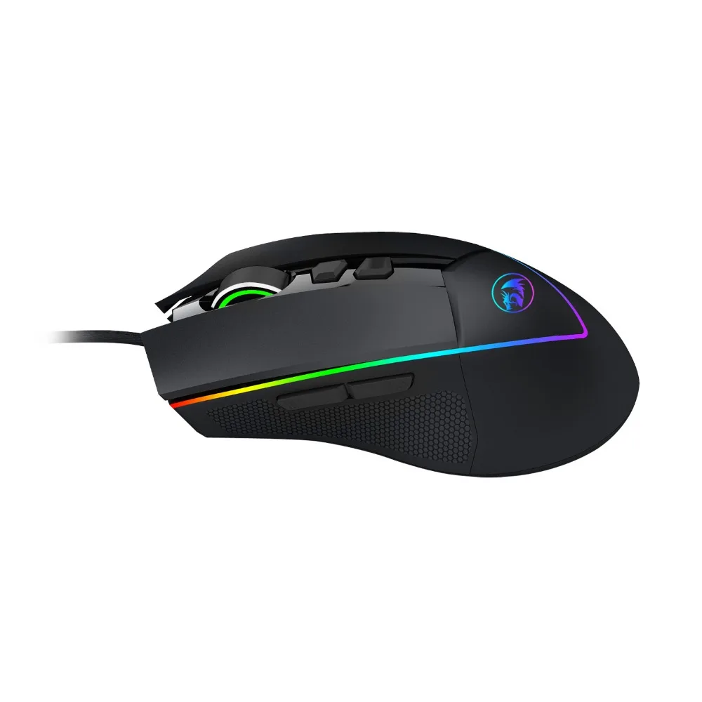 Gaming Mouse 12400 DPI 16.8Million RBG Backlit 8 buttons ergonomic design for programmable Mice gamer LOL MMO Redragon M909