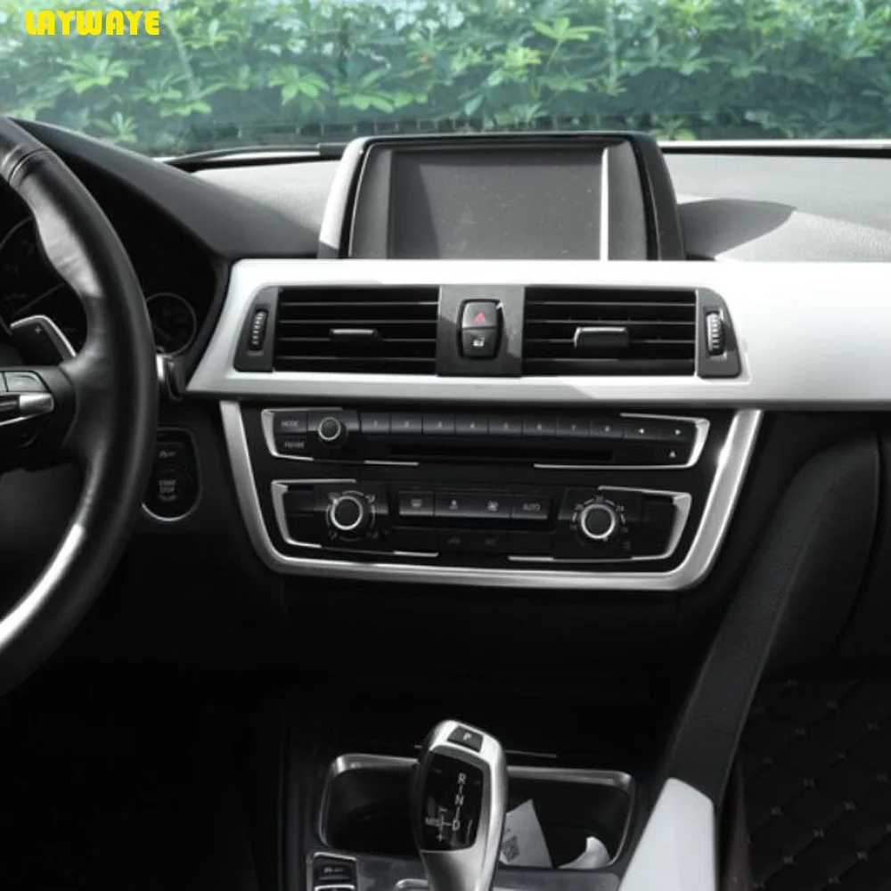 Console Penal Stickers CD Air Button Knob Model Covers For 3 series f30 320i 316i 328i Decorative Trim Interior Accessories