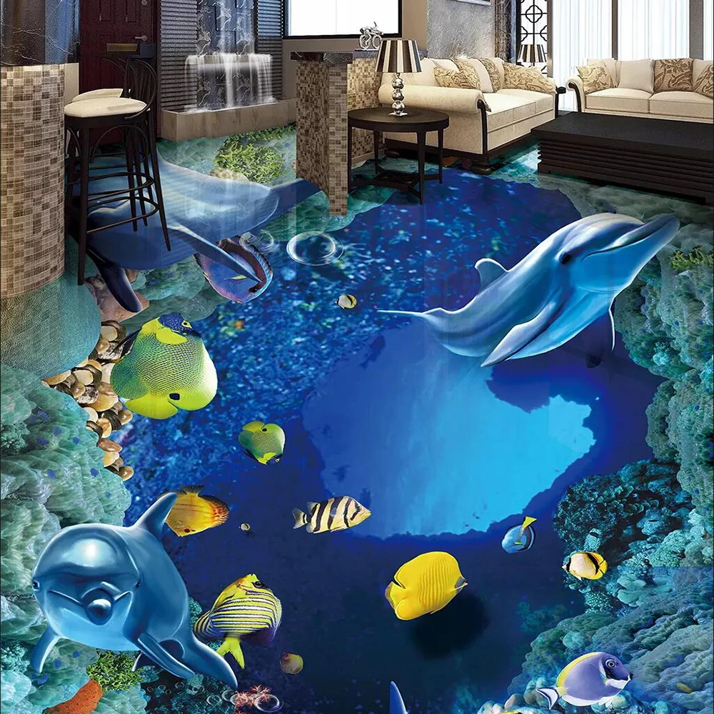 Papier peint de sol sous-marin