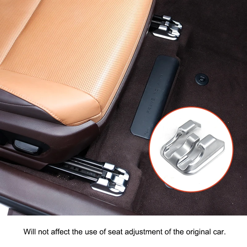 QHCP Car Seat Slide Clip Covers Sliding Rail Blanking Cap ABS Seat Block Buckle 4Pcs For Lexus ES200 260 300H 2018 Car Accessory