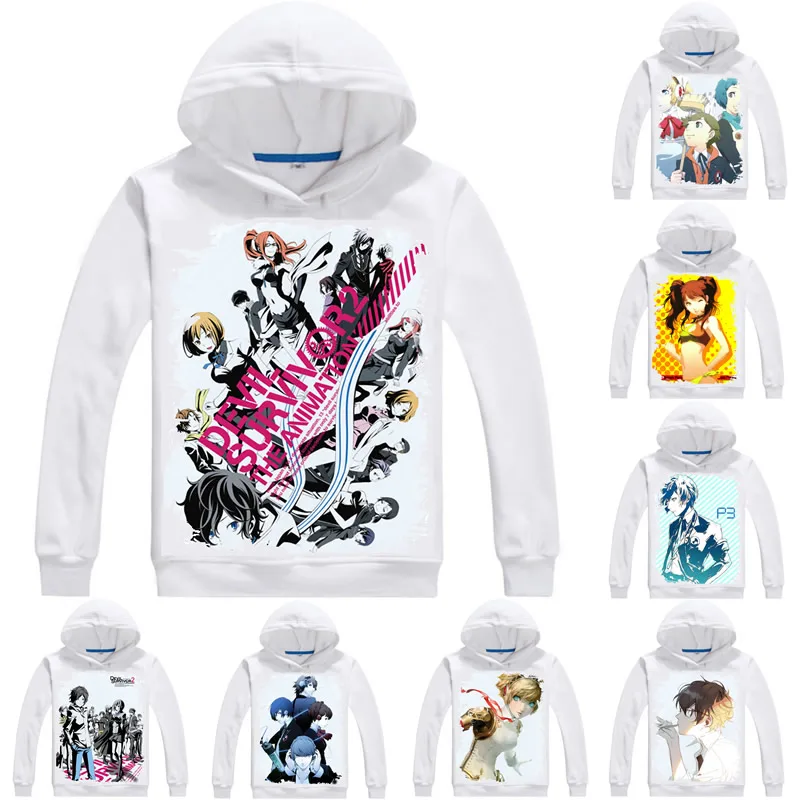 

Coolprint Anime Hoodies Persona 3D Hoodies Multi-style Long Sleeve Hooded Shin Megami Tensei Devil Survivor Cosplay Sweatshirts