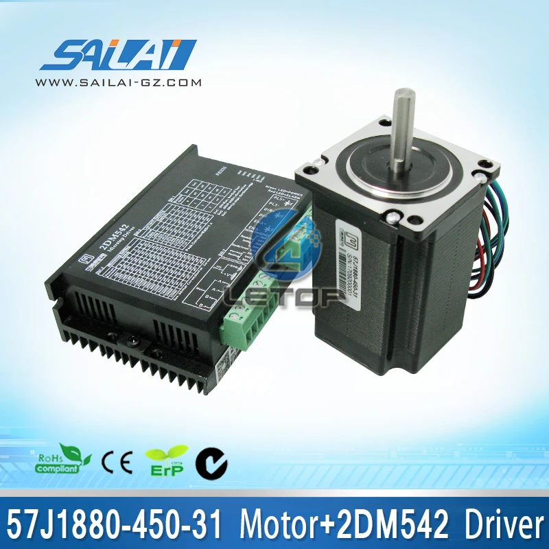 Good quality!! Inkjet spare parts 57J1880-450-31 stepper motor with 2DM542-N step motor driver