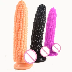 FAAK Big dildo suction cup fake penis corn dick sex toys for women particle surface vagina stimulate beads anal dildo sex shop