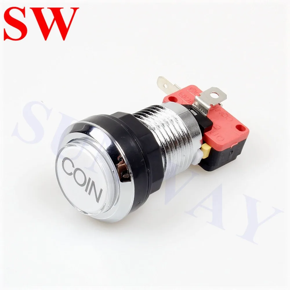 1PC 12V LED Chrome moneta przycisk posrebrzany 1 odtwarzacz 2 odtwarzacz podświetlany przycisk podświetlana dioda LED przycisk z mikroprzełącznikiem