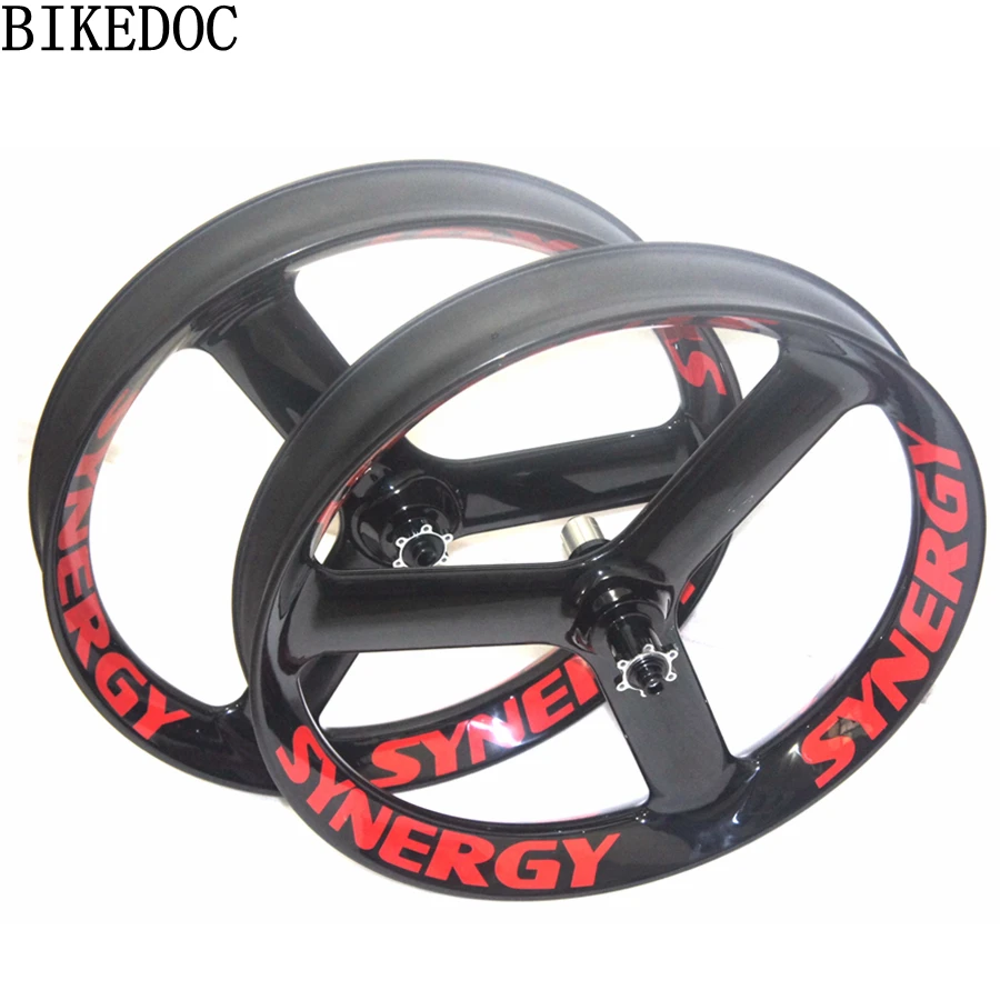 BIKEDOC 26ER Carbon Fatbike Wheel Toray 800 Carbon Tri Spoke Wheel Bicycle Snow Bike Wheel