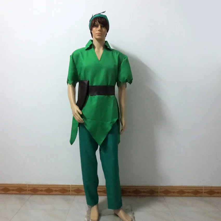 

Peter Pan Costume Green Fancy Dress Carnival Party Halloween Uniform Outfit Cosplay Costume Customize Any Size