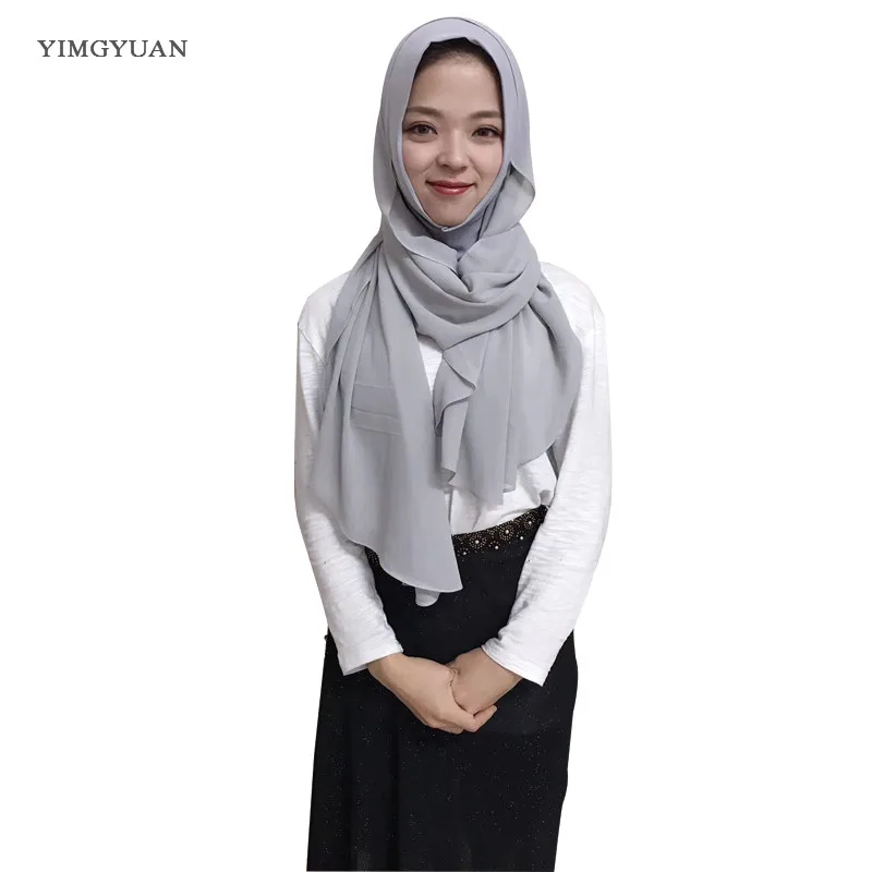 

TJ72 new chiffon muslim hijabs scarf fashion headscarf voile musulman solid bonnet hijab