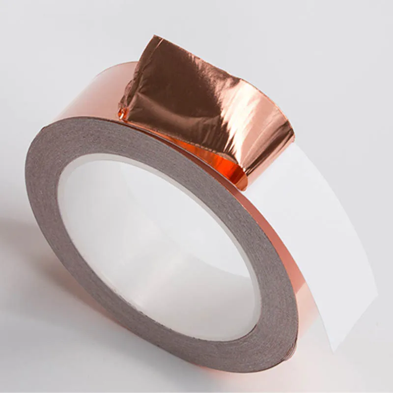 HOT 30mm*4m Conductive Slug Tapes With Single Adhesive Copper Foil Tape EMI Repellent Shield Strip For Guitar NDS66