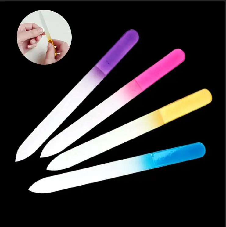 Durable Crystal Glass Nail File Buffer Art Files Tool wholesale  10 pcs/lot