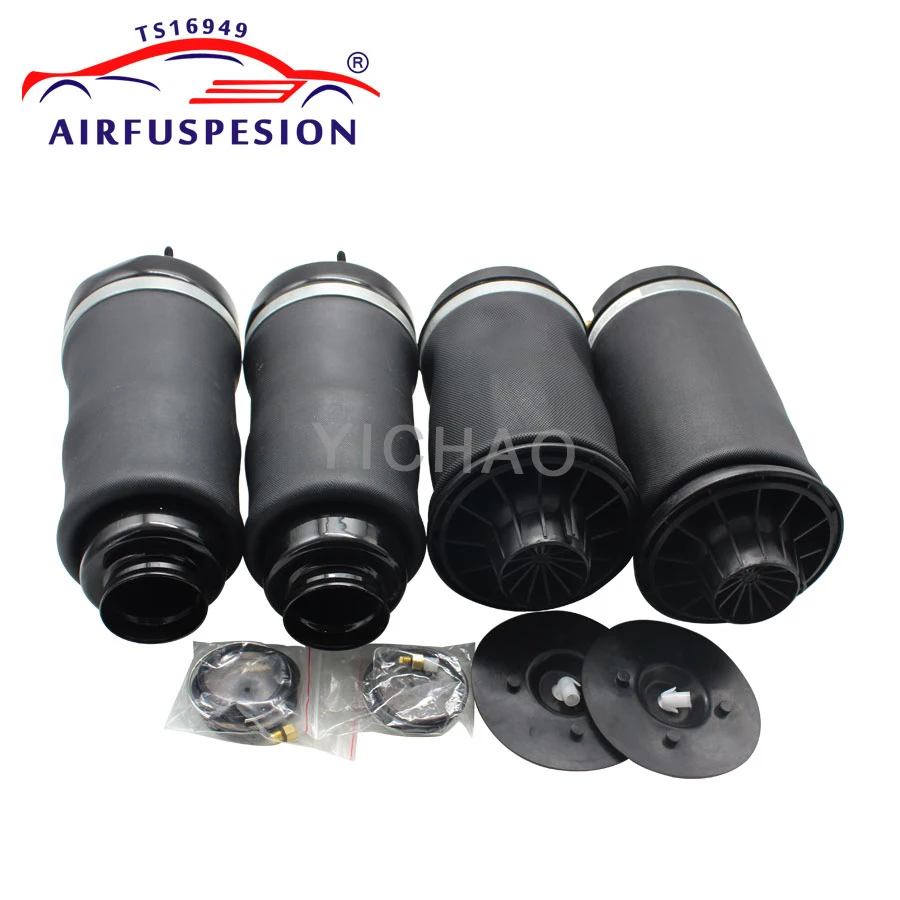 4pcs Front + Rear Air Suspension Spring Bag For Mercedes Benz W164 X164 ML GL Glass 1643205813 1643205913 1643200725 2005-2012