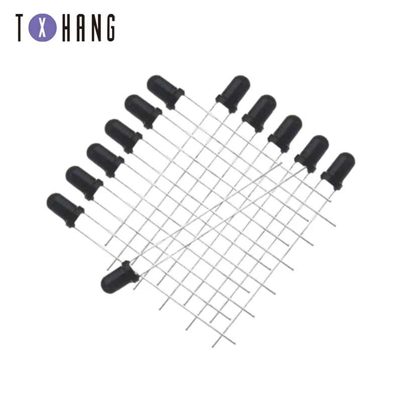 50/100PCS F3/F5 940nm Black DIFFUSED IR LED Infrared Receiving 3mm 5mm Light Receiving Diodes