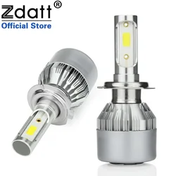 Zdatt H4 Led ışıkları H7 H1 H8 H9 H11 9005 HB3 9006 HB4 Led farlar Canbus 80W 12V 8000LM araba için 6000K 12V sis lambası