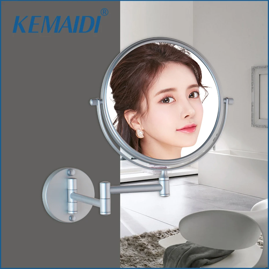 

KEMAIDI New Arrived Makeup Mirrors Wall Mounted Extending Folding One Side Mirror adjustable Bath&Toilet Mirror