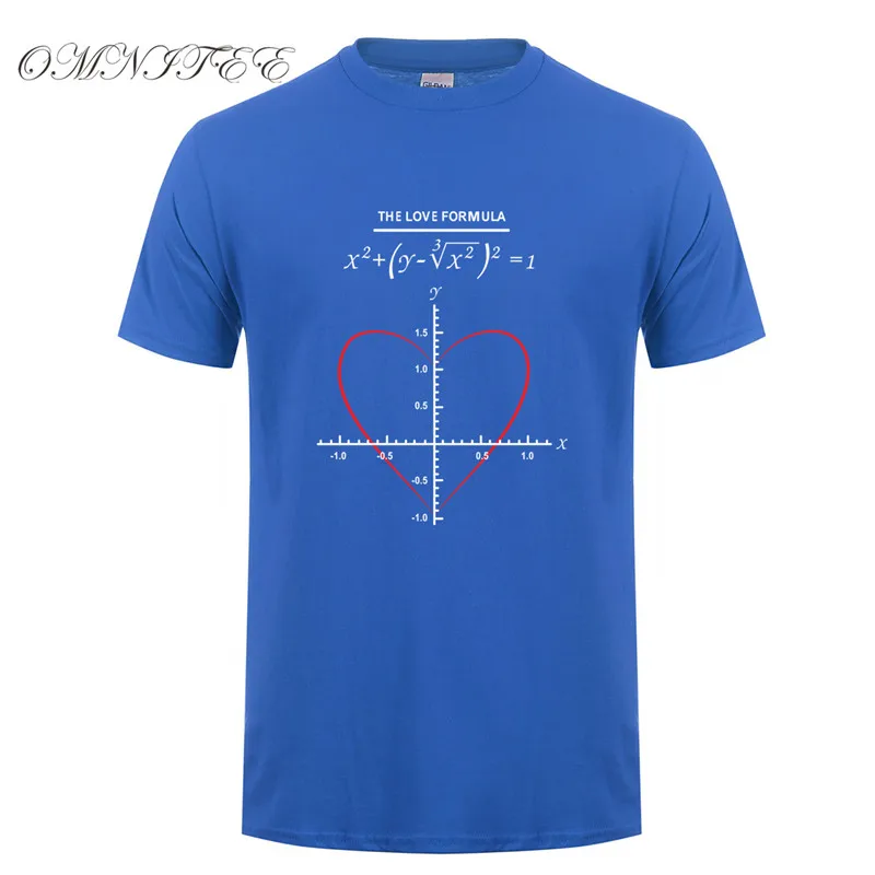 Summer New The Love Formula T Shirt Mens Cotton Short Sleeve T-shirt Funny Love Math Man Tshirt Top Tees OZ-143