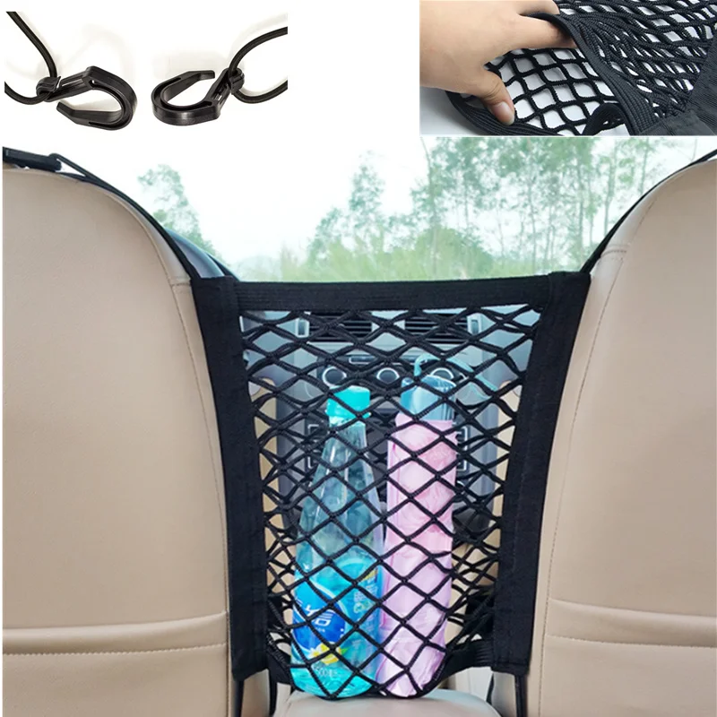 Car Organizer Net Storage Car Seat Back Stowing mesh Accessories For Chrysler Aspen Pacifica PT Cruiser Sebring Town Country