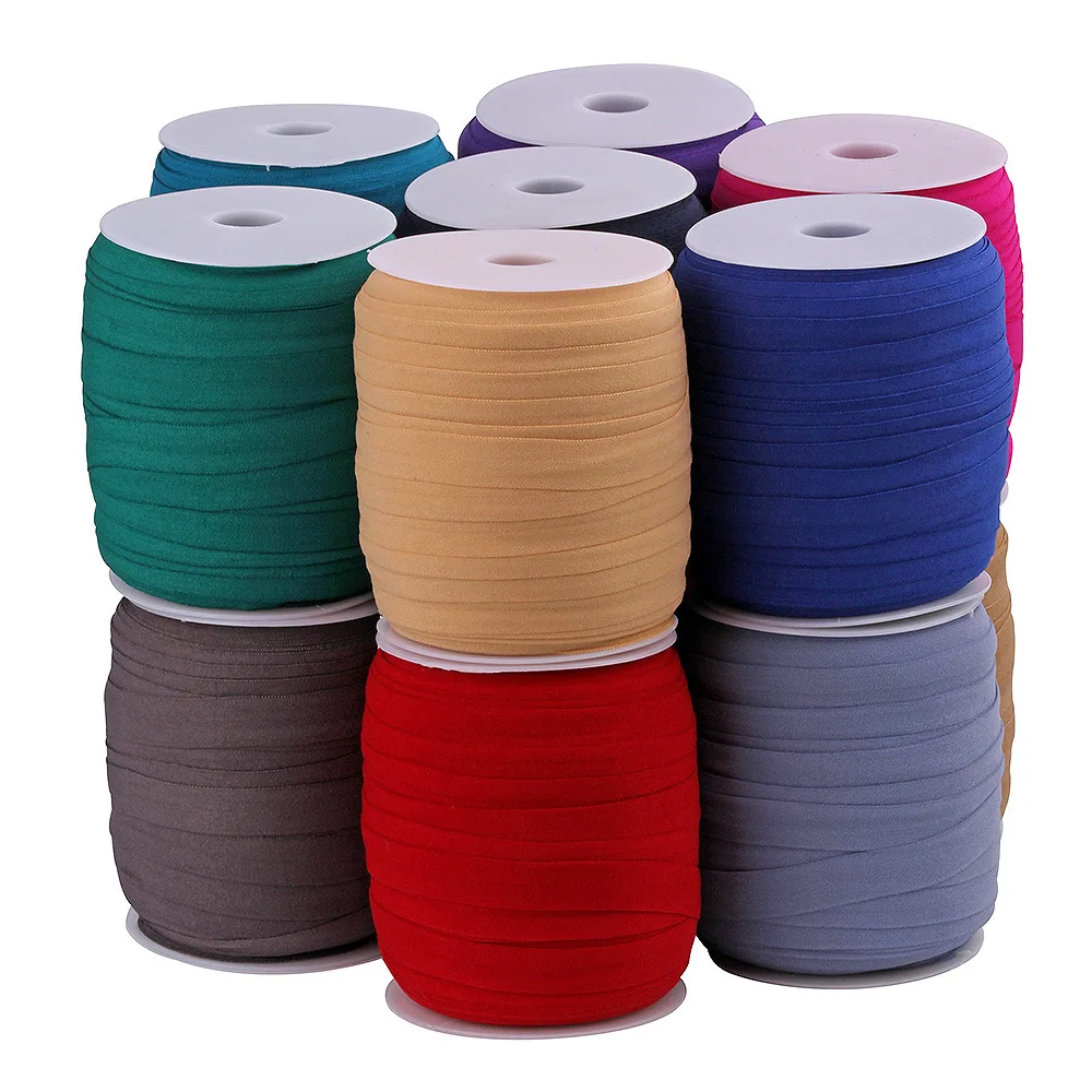 

Multi-color 100 Meters/Roll 15mm Width Spandex Elastic Band Edge Trim Garment Sewing Accessories For Underwear Bra Jacket Cuff