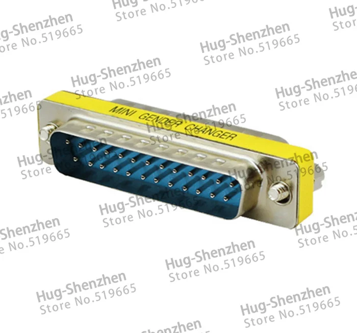 Wholesale Promotion Serial Cable Extended Adapter 25 Pin DB25 Male to Female M/M Mini Gender Changer Connector 10pcs