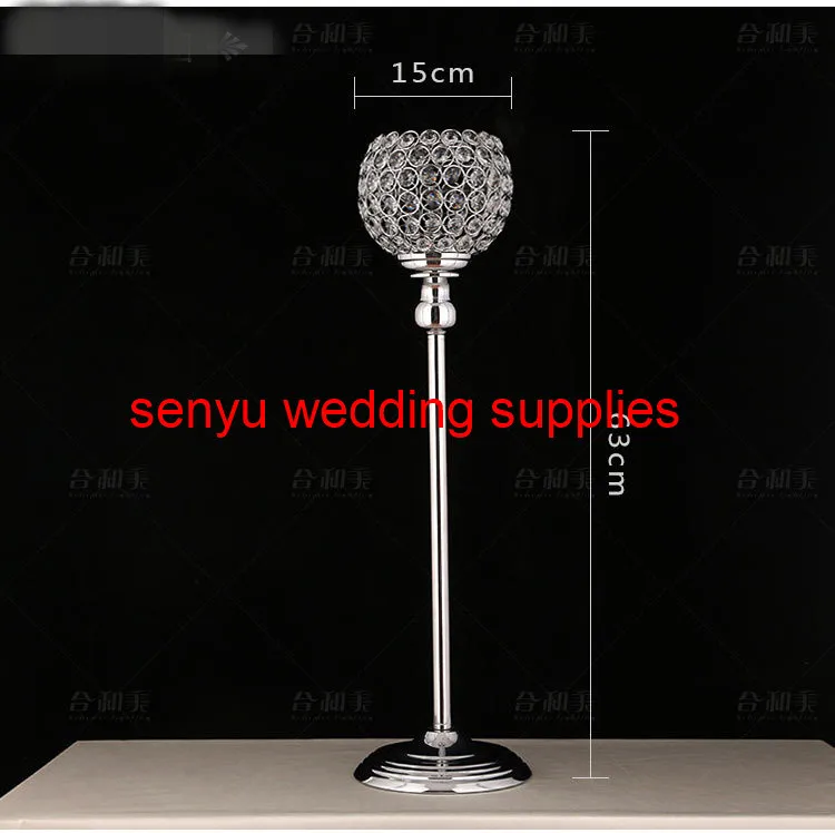 Hot ! cheap sale set tall crystal candlestick for decoration wedding table senyu0121