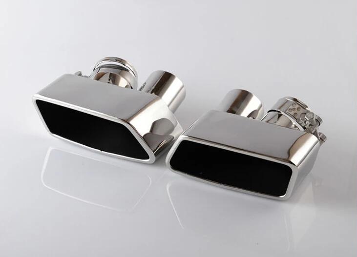 A Pair Stainless steel direct fit exhaust muffler pipe tip for BMW  F07 GT528  GT535  car styling