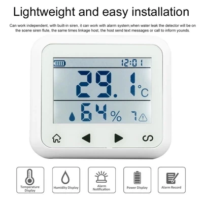 Imagem -02 - Display Led Ajustável Temperatura e Umidade Alarme Sensor Detector de Alarme Proteger o Pessoal e Propriedade Td32