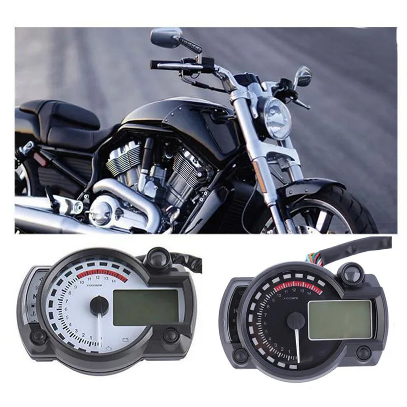 Modern KOSO RX2N 14000rpm Black White Similar LCD Digital Motorcycle Odometer Speedometer Adjustable MAX 299KM/H Motorbike