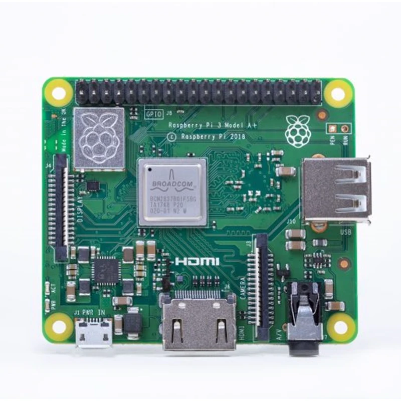 Оригинальный Raspberry Pi 3 Model A+ Plus, 4-ядерный процессор BMC2837B0 512M RAM Pi 3A+ с Wi-Fi и Bluetooth