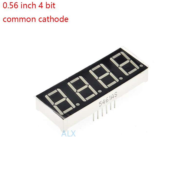 5PCS 0.56inch 7 Segment 4bit Red Digital Tube Common Cathode CC LED Digit Display 0.5inch 0.56 inch 0.56'' 0.56in.four 4 bit