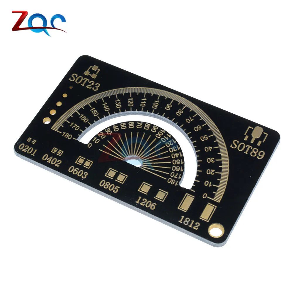 4CM Multifunctional PCB Ruler Measuring Tool Resistor Capacitor Chip IC SMD Package Units For Electronic Engineers W/SOT89 SOT23