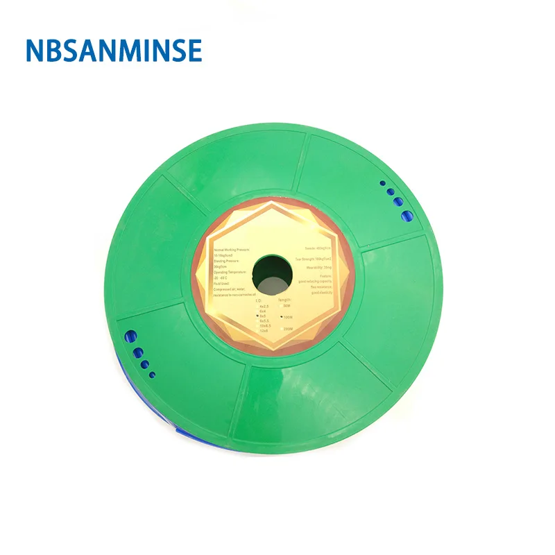 100M Pipe Blue PU Pneumatic Hose Tube Pneumatic Hose Air Compressor PU Hose Hydraulic Components High Quality Sanmin
