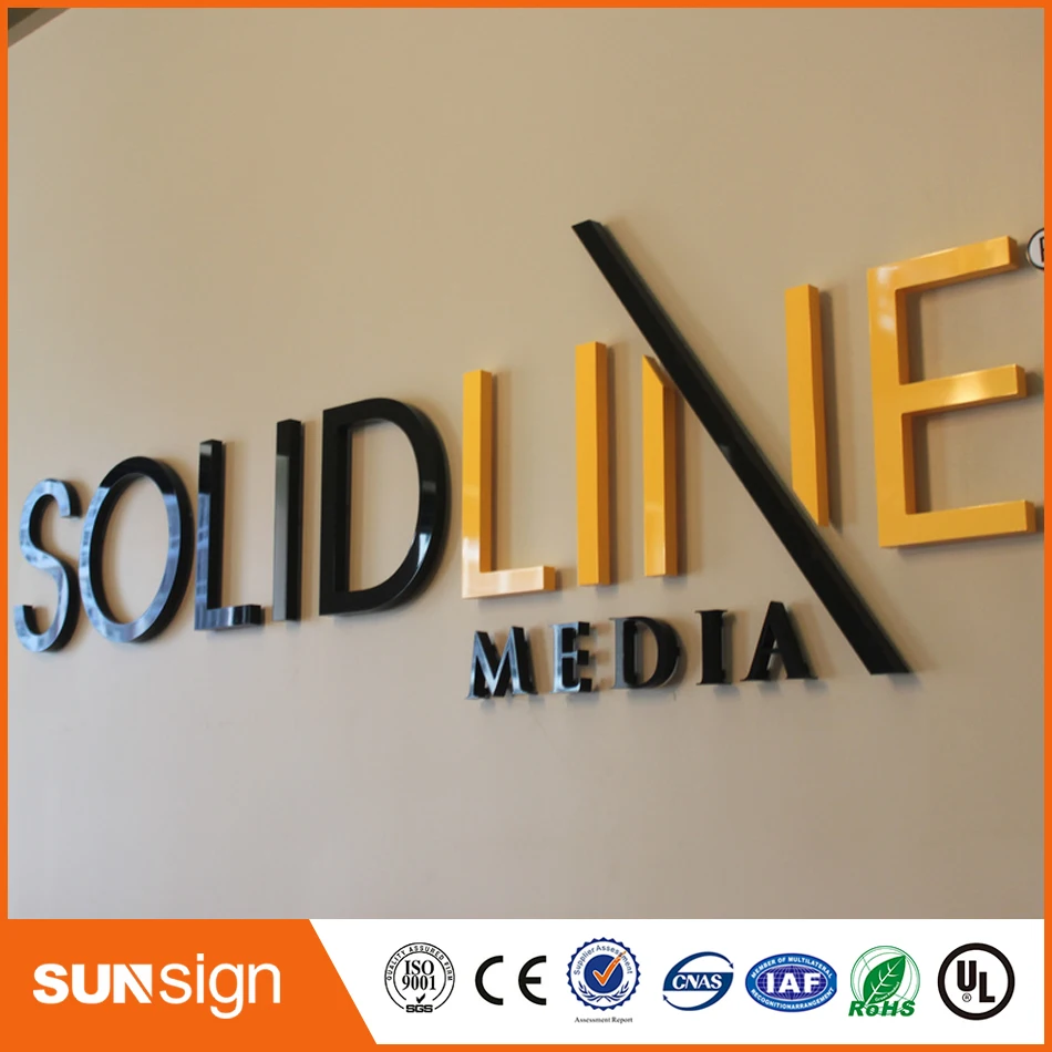 Groothandel Kleurrijke Metalen Rvs 3d Doosletters