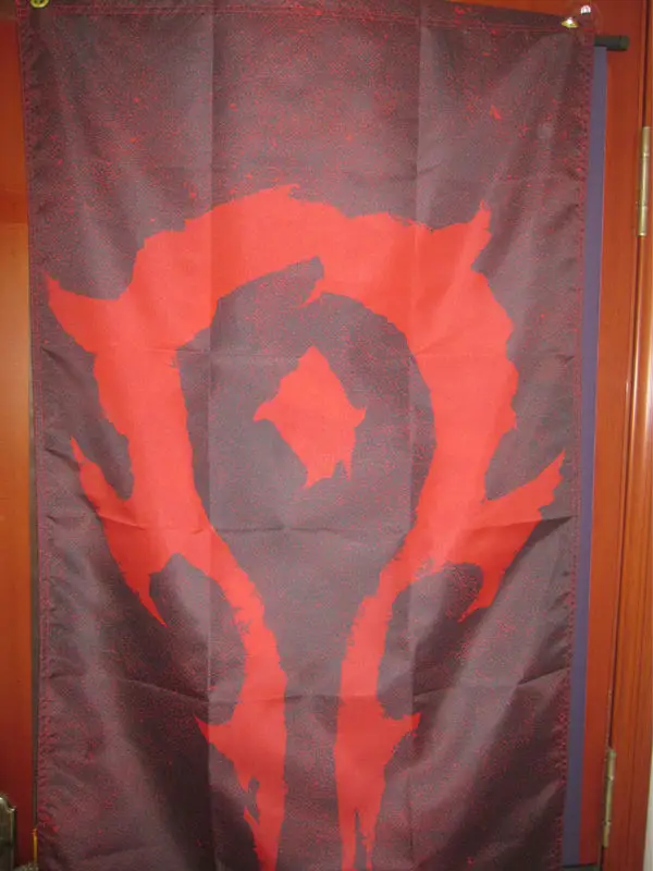 cosplay flag movie version alliance lion & horde flag big plus size 64*118cm orcs will never be slaves, for the horde!