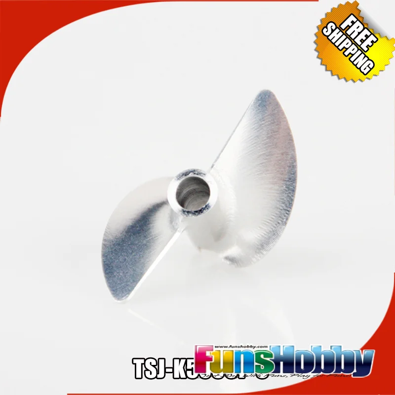 Tenshock 7075-T6 CNC Prop 2 Blade Al Drive Dog Right  4mm Reverse Propeller For RC Boat