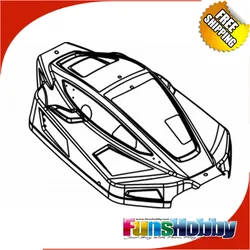 MCD Racing RR5 CORPO SHELL KIT COMPLETO. COD.500101P