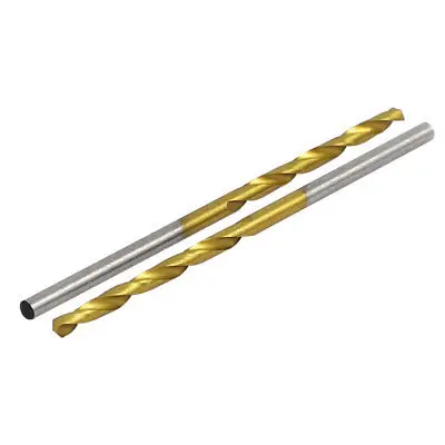1.7mm Dia 43mm Length Titanium Plated Straight Shank Twist Drill Bit 10pcs