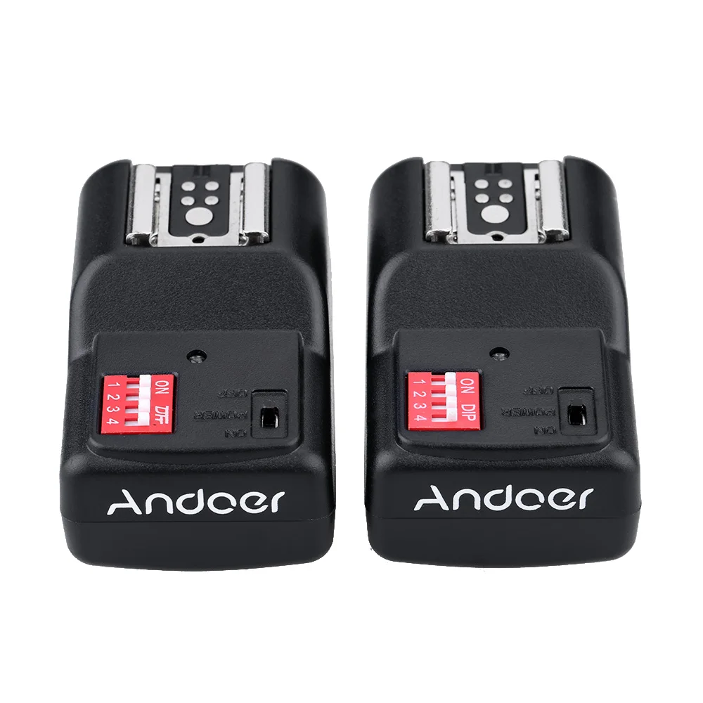 Andoer Universal  Wireless Remote Speedlite Flash Trigger 16 Channels Radio 1 Transmitter & 2 Receivers