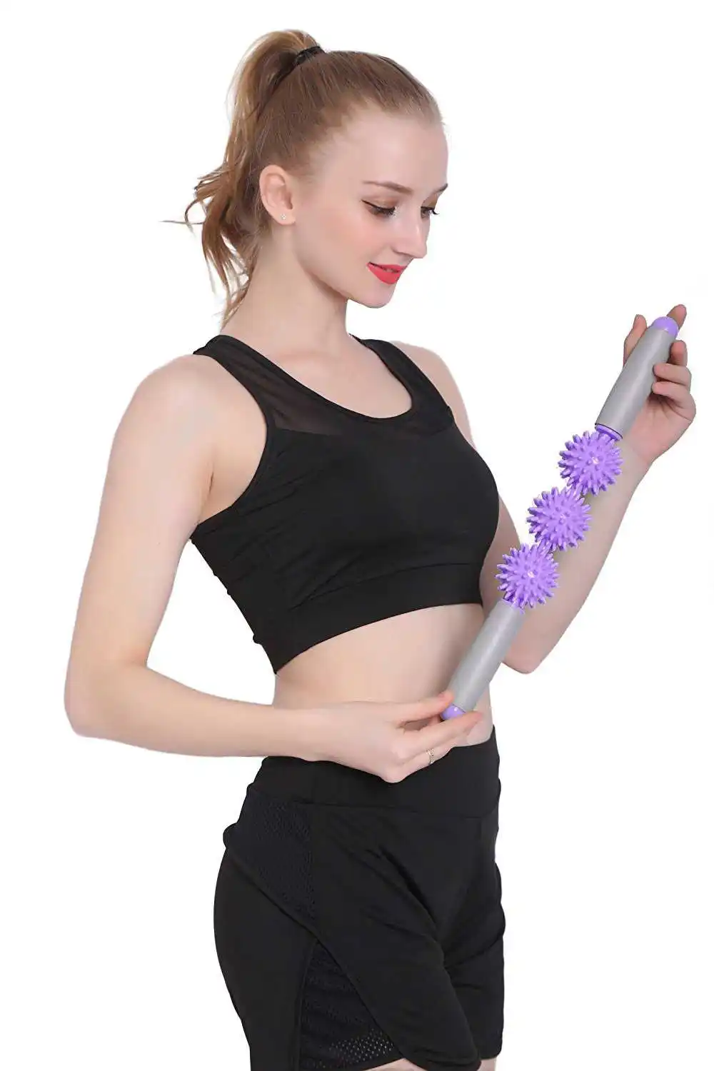 HANRIVER Brush massage stick a meridian health and manual portable plastic point massage