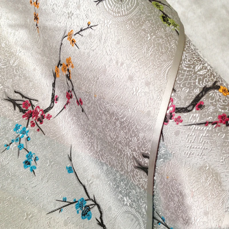 

75x100cm four colors plums senior jacquard fabric african satin silk fabric for patchwork,wedding dress,upholstery scrapbooking